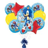 Sonic the Hedgehog 2 Foil Balloon Bouquet, 5pc