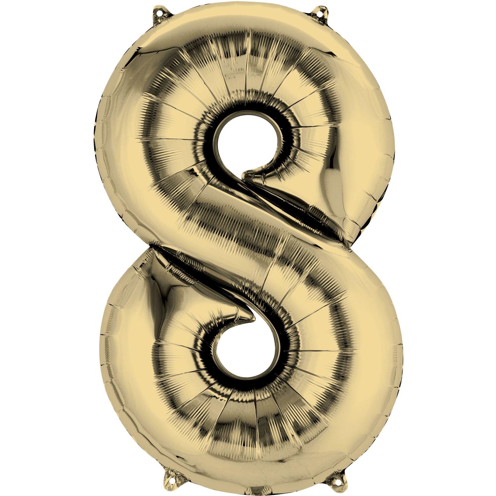 34in Gold Number Balloon (2)