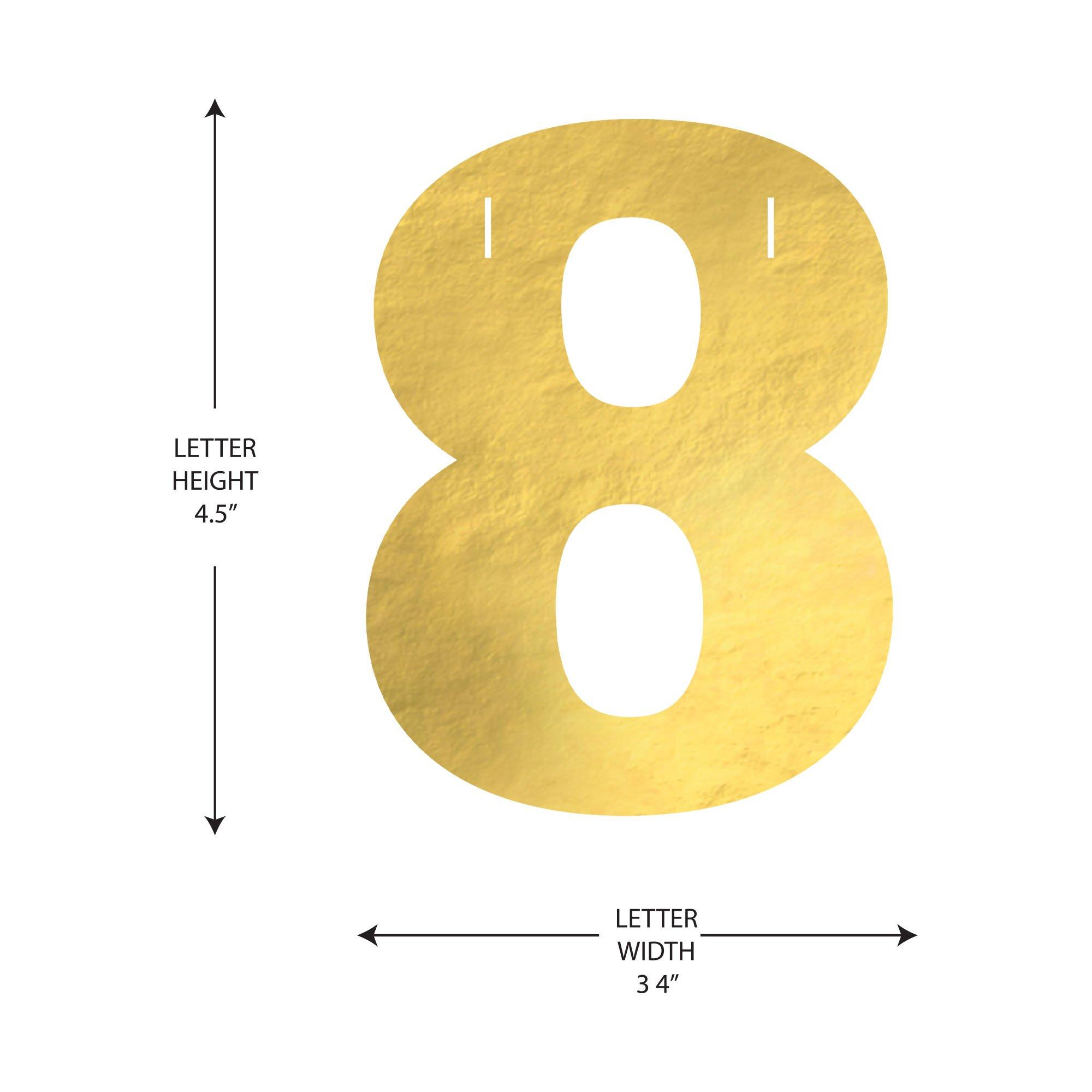 Metallic Gold Number Cardstock Cutout, 6.25in x 4.5in - Create Your
