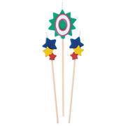 Birthday Star Number Candle Pick Set, 3pc