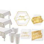 Golden Age Birthday Tableware Kit for 32 Guests