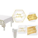 Golden Age Birthday Tableware Kit for 8 Guests