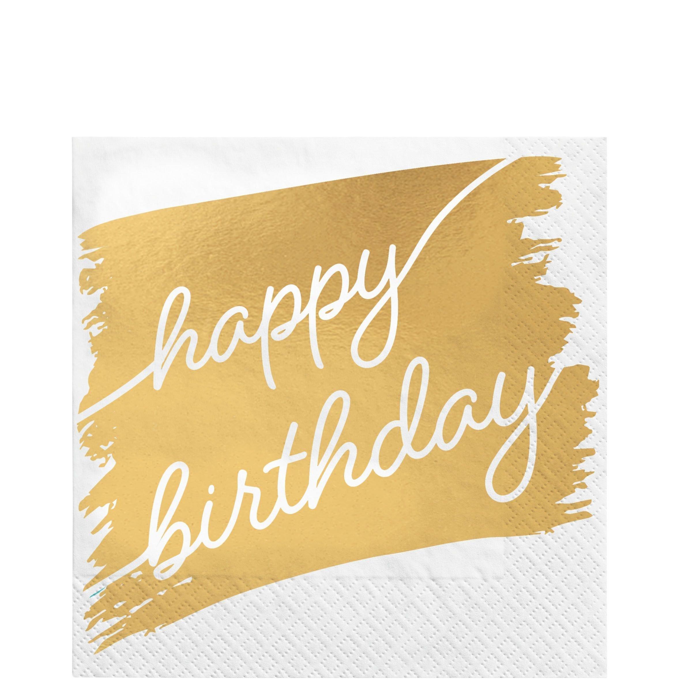 Golden Age Happy Birthday Plastic Table Cover, 54in x 102in | Birthday