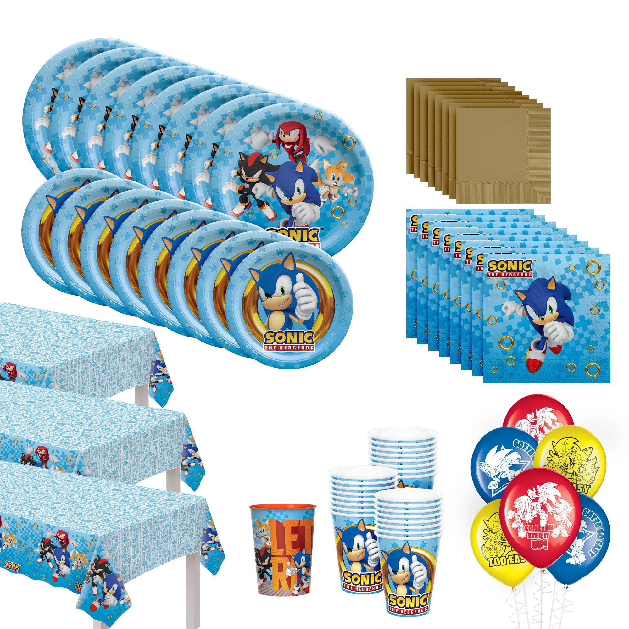 Sonic Children Birthday Party Decor 5th 6th Number Balloons Set
