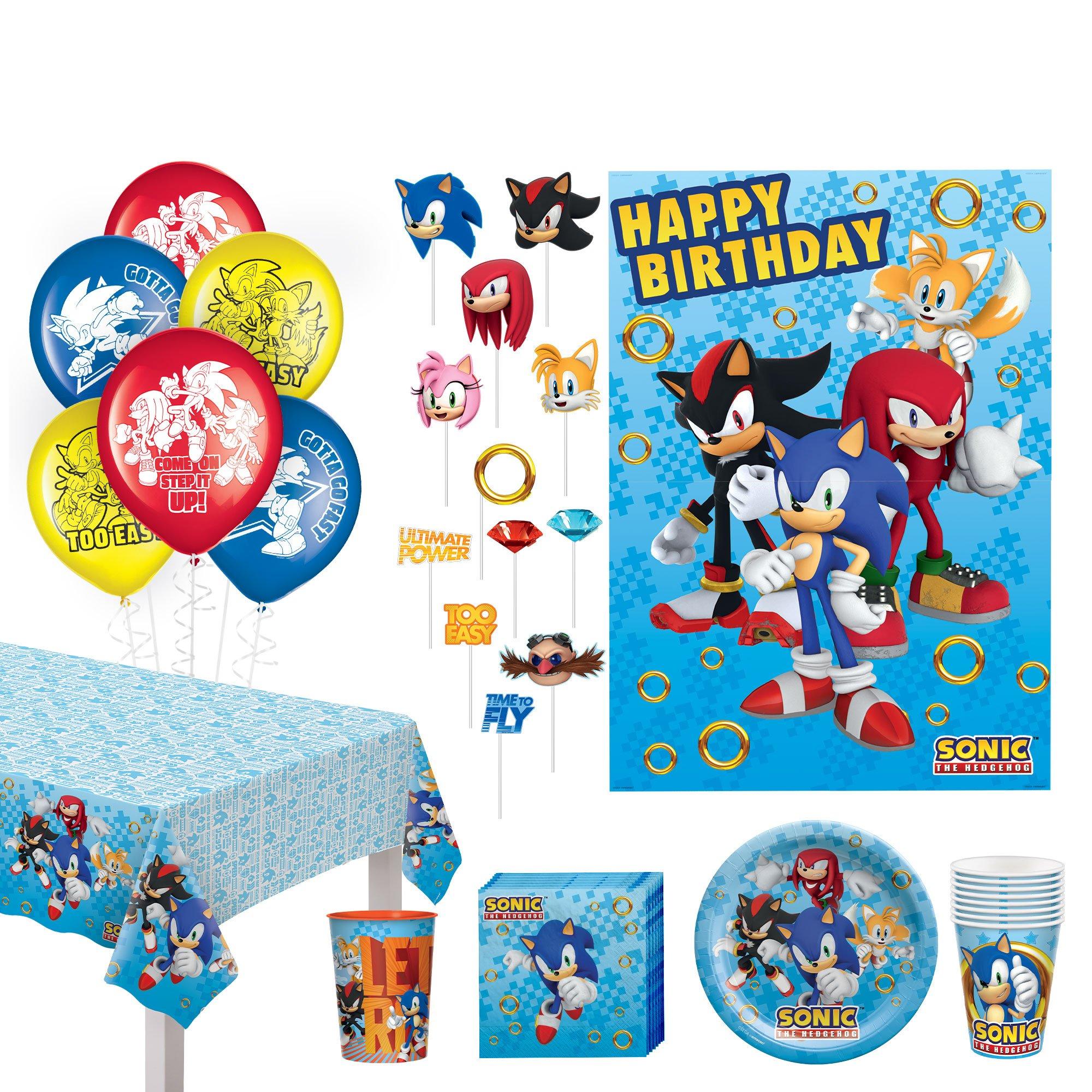 101pcs Sonic Birthday Party Supplies for Kids, Sonic Party