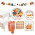 Happy Thanksgiving Turkey Tableware Kit for 40 Guests