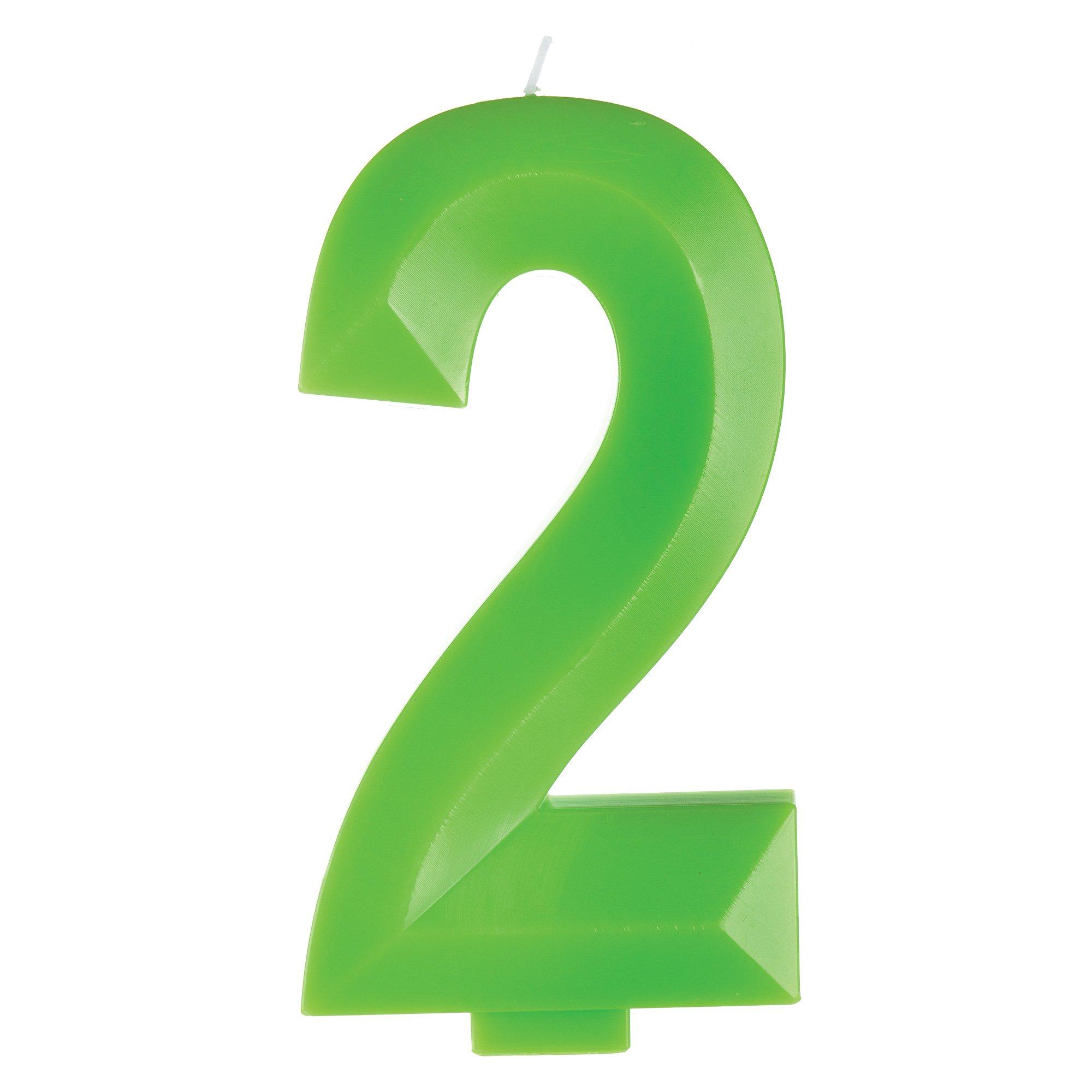 Faceted Number Birthday Candle, 5.25in