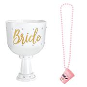 Bride Goblet & I Do Crew Shot Glass Necklaces for 6 Guests - Bachelorette Party