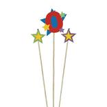 Number 0 Star Birthday Toothpick Candle Set 3pc