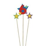 Number 6 Star Birthday Toothpick Candle Set 3pc