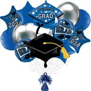 Blue Congrats Grad Foil Balloon Bouquet - True to Your School