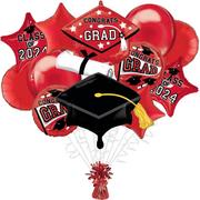 Red Congrats Grad Foil Balloon Bouquet - True to Your School