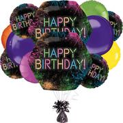 Let's Glow Crazy Birthday Foil Balloon Bouquet