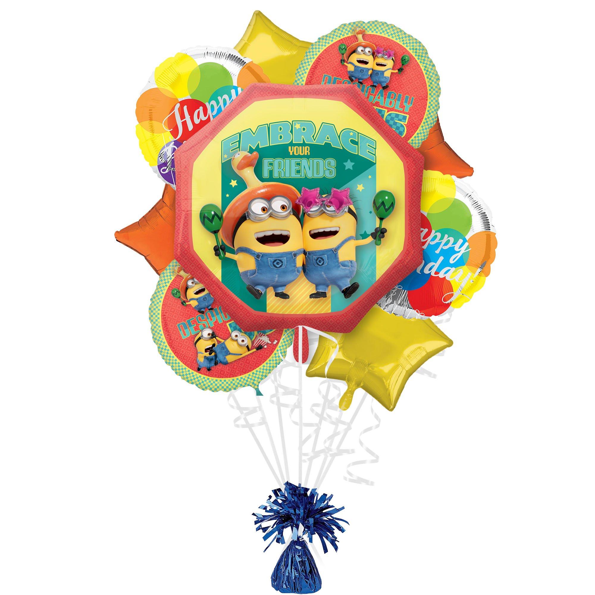 Minions Foil Balloon Bouquet with Balloon Weight