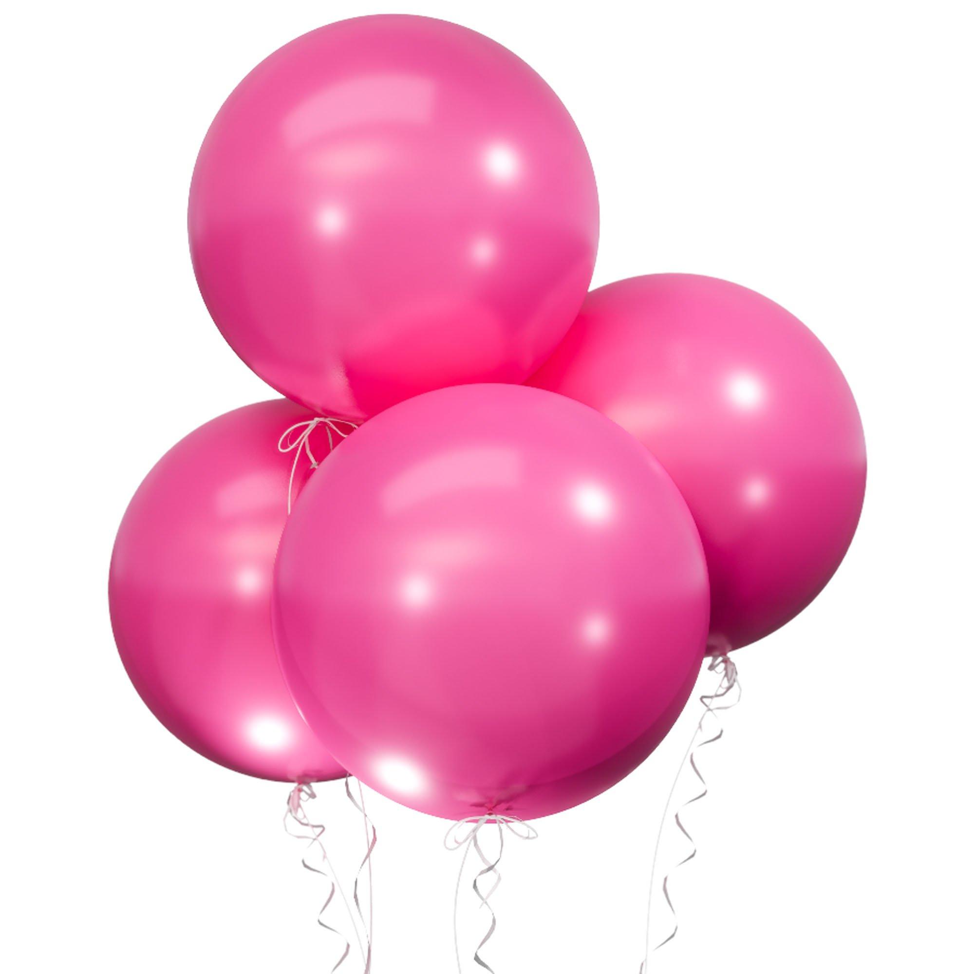 4ct, 24in, Bubble Gum Pink Premium Latex Balloons - Luxaire™