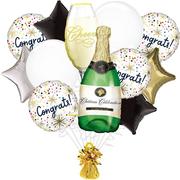 Champagne Glass Congrats Foil Balloon Bouquet