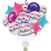 Colorful Confetti Birthday Foil Balloon Bouquet