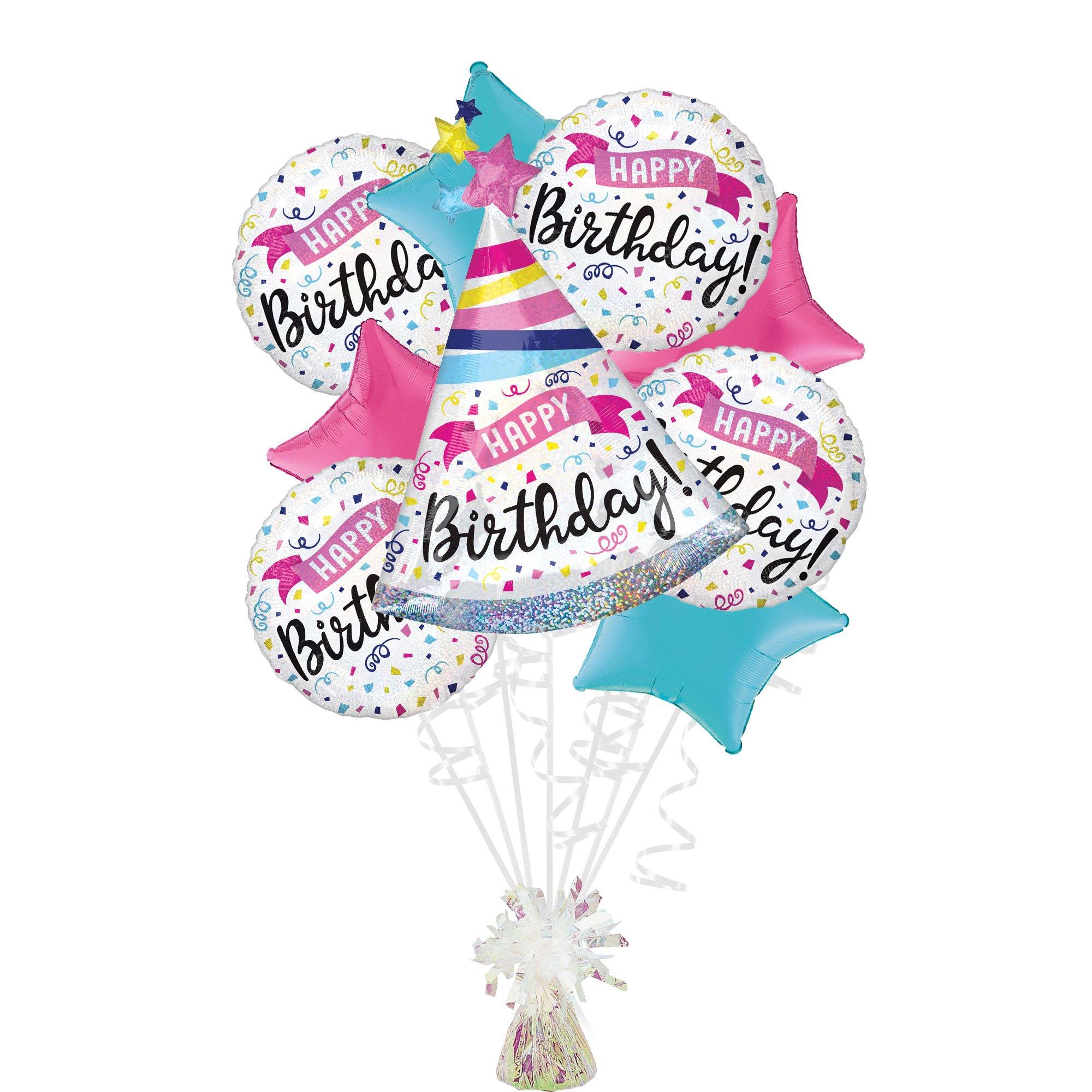 Colorful Confetti Birthday Foil Balloon Bouquet