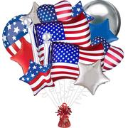 American Flag Foil Balloon Bouquet