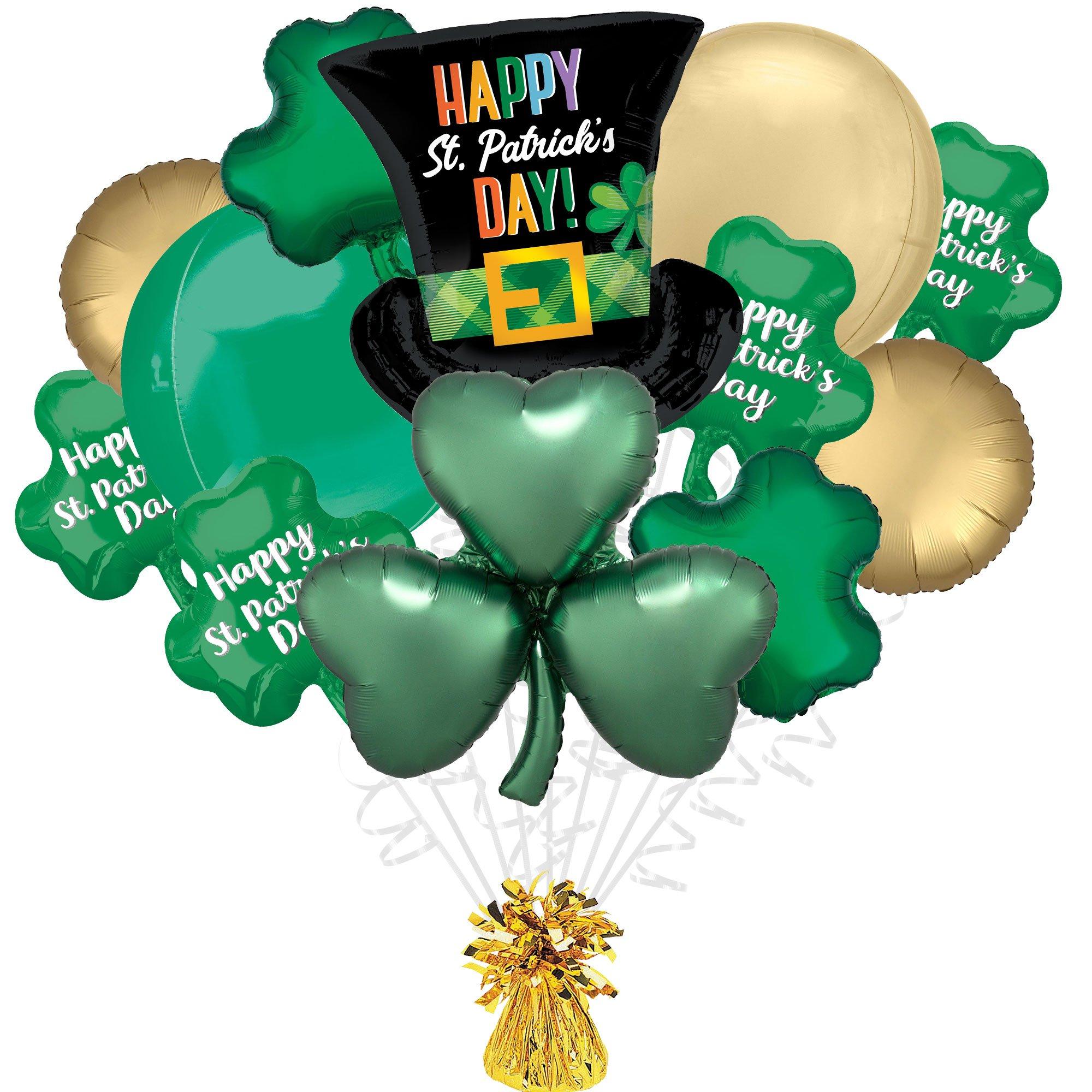 Shamrock St. Patrick's Day Foil Balloon Bouquet