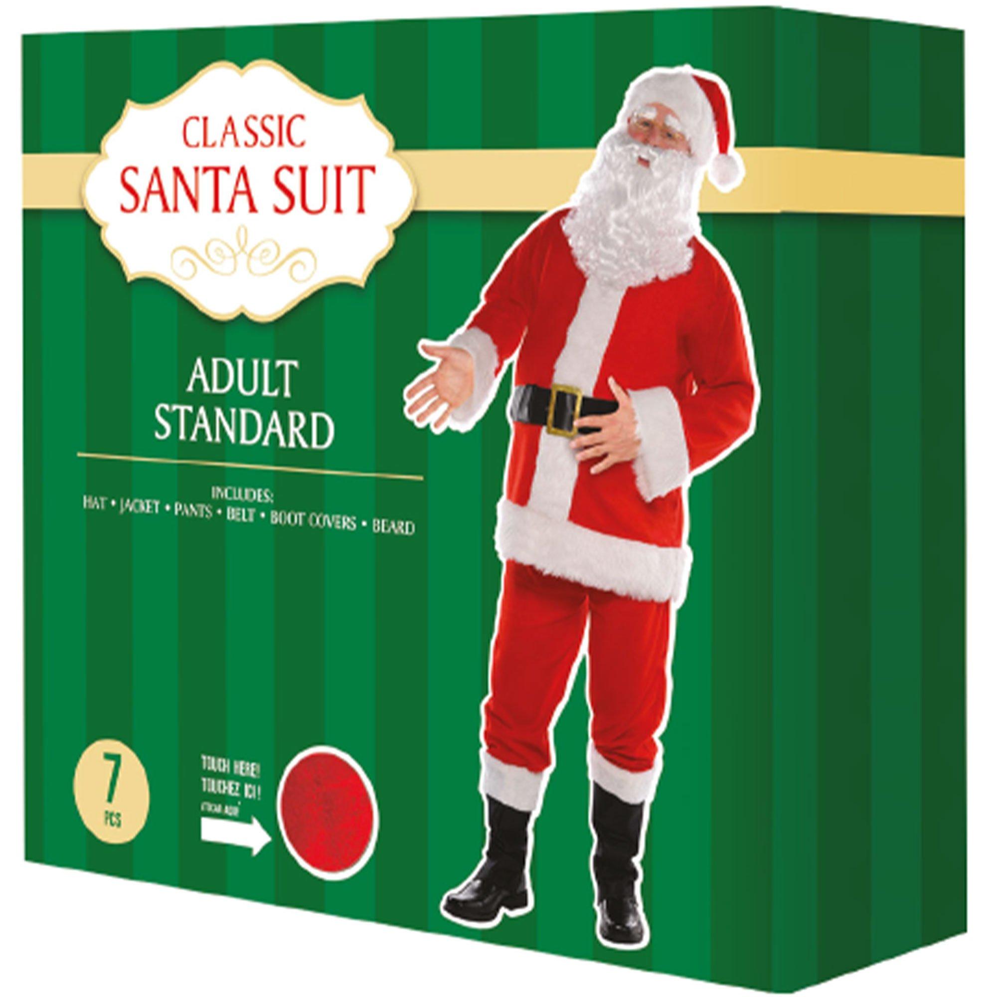 Adult Classic Santa Suit, 7pc