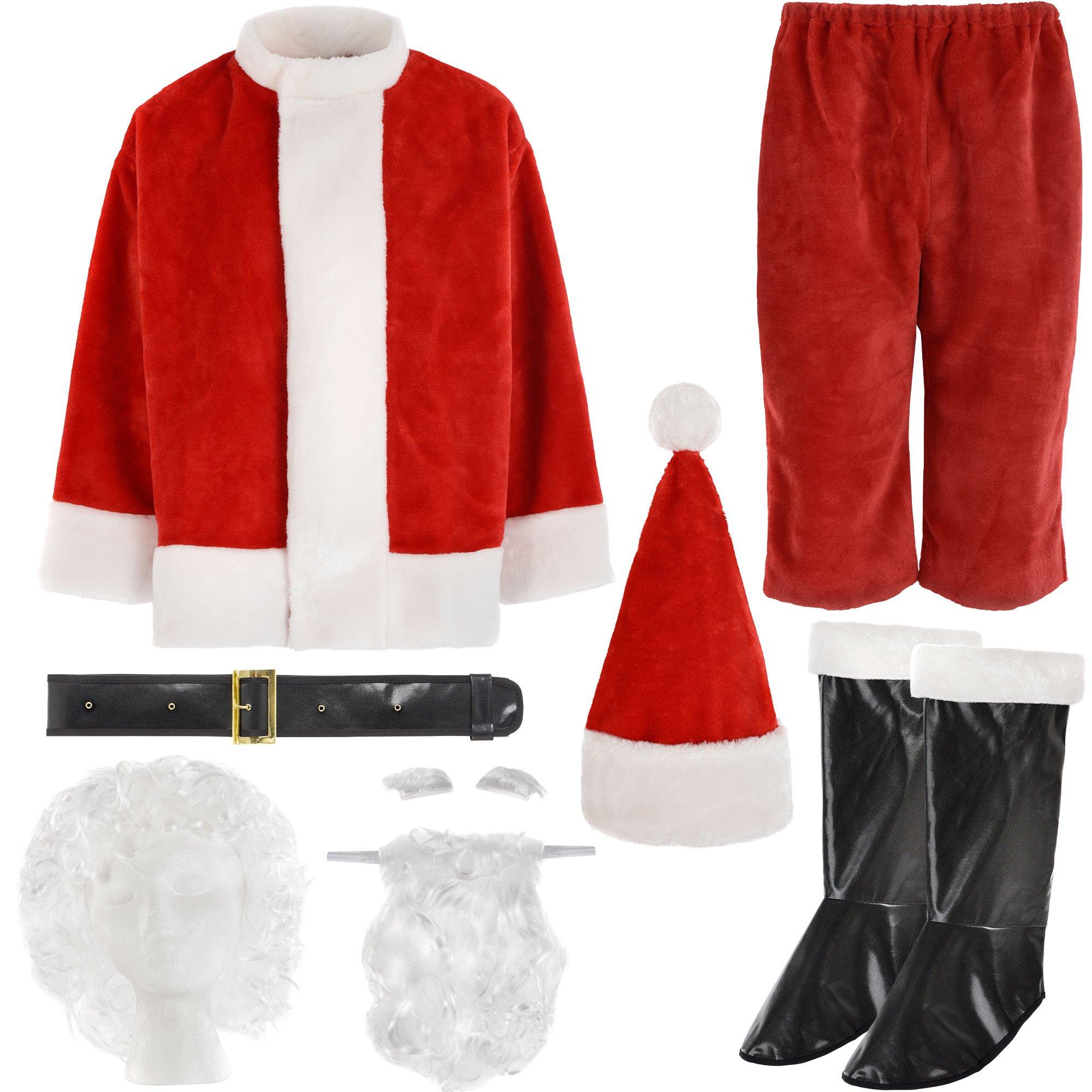 Adult Plush Santa Suit, 10pc