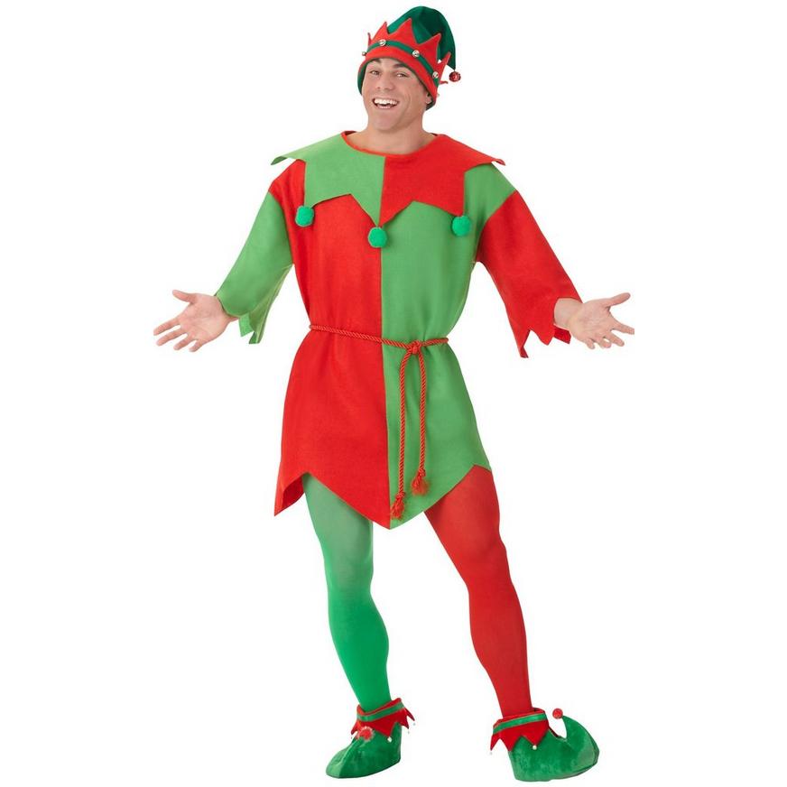 Adult Mens Plus Ladies Elf Pixie Christmas Tights Pantyhose Xmas Costume Party 