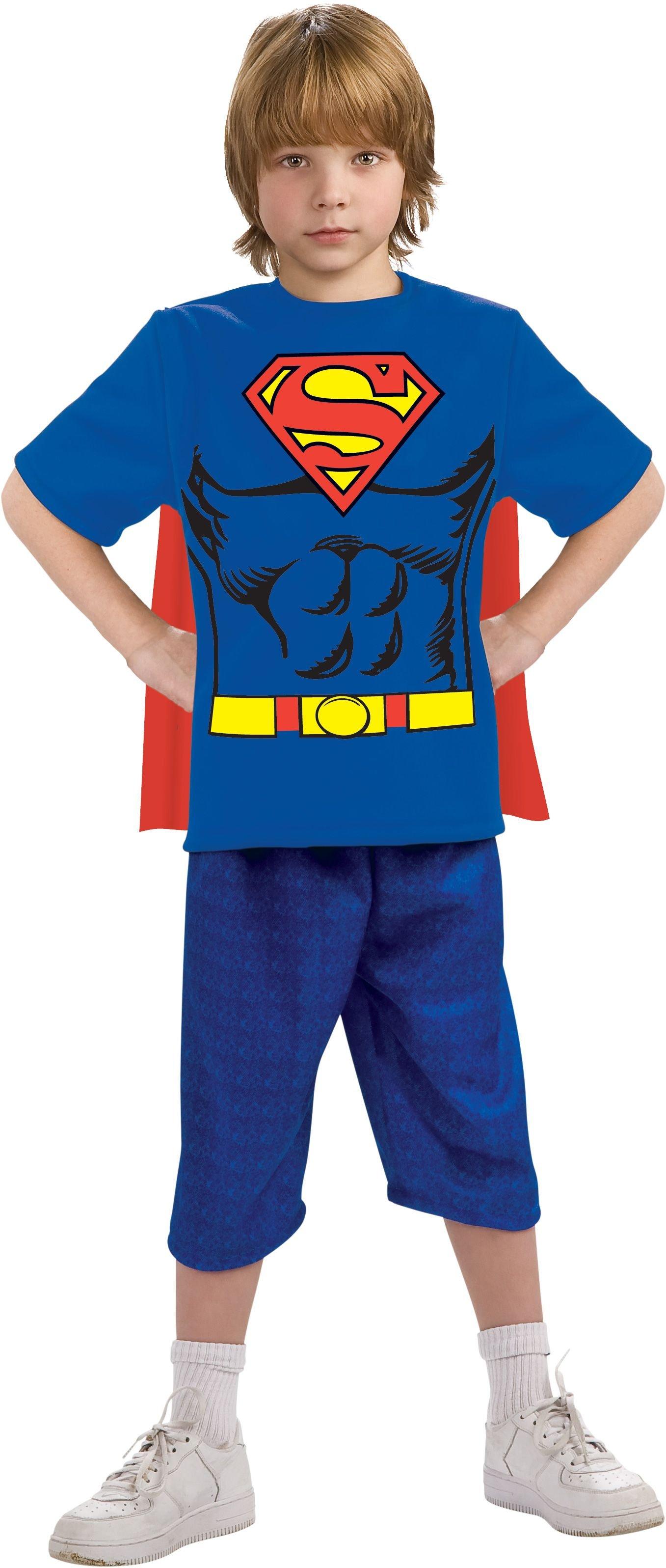 Mediate For nylig patois Boys Superman T-Shirt with Cape | Party City