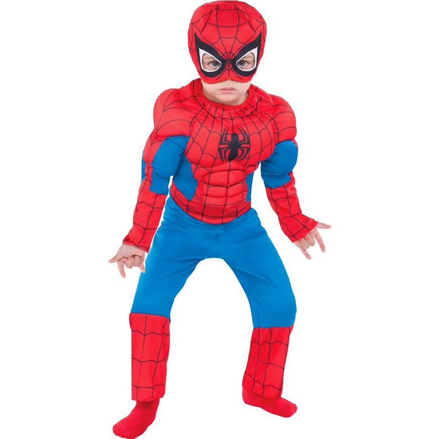 Spiderman Spider-Man Deluxe Muscle Chest Child Costume Size Small 4-6 