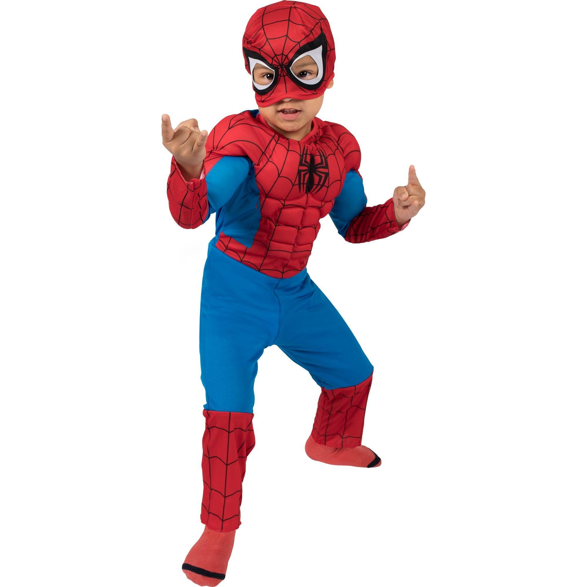 Toddlers' Spider-Man Deluxe Muscle Costume | Party City