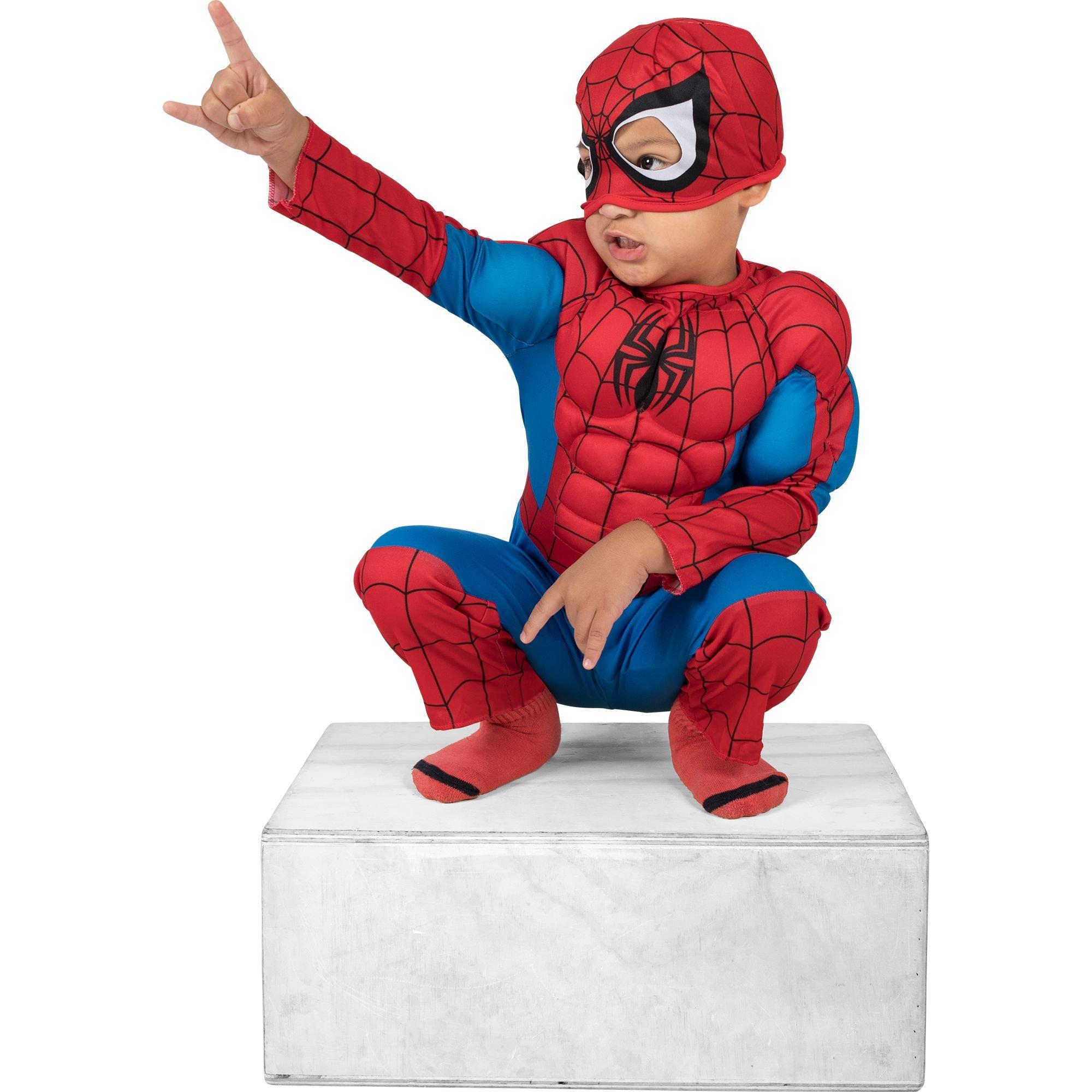tilbehør bunke lommeregner Toddlers' Spider-Man Deluxe Muscle Costume | Party City