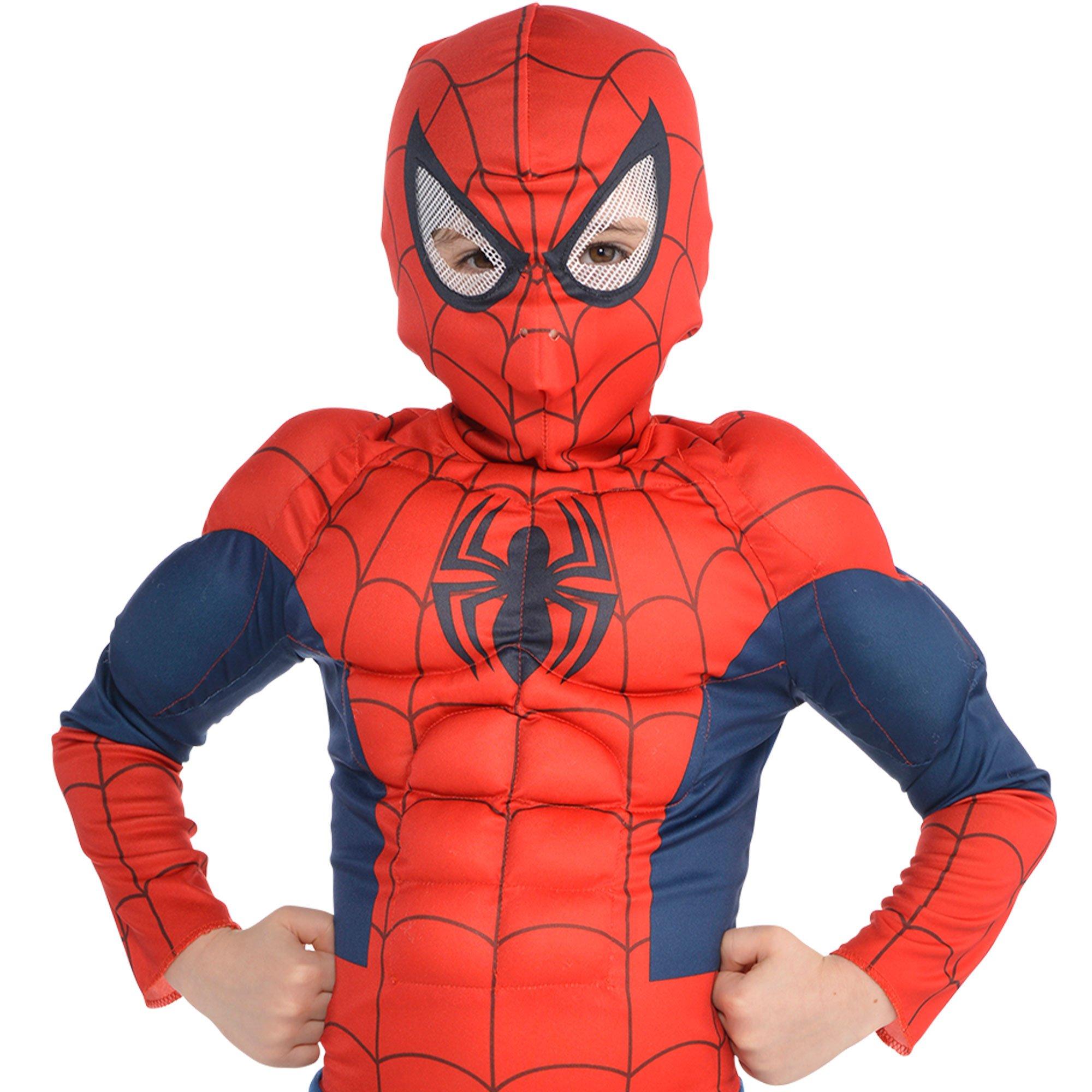 Child Officially Licensed Boys Marvel Classic Spiderman Halloween Costume  Medium, Red and Blue