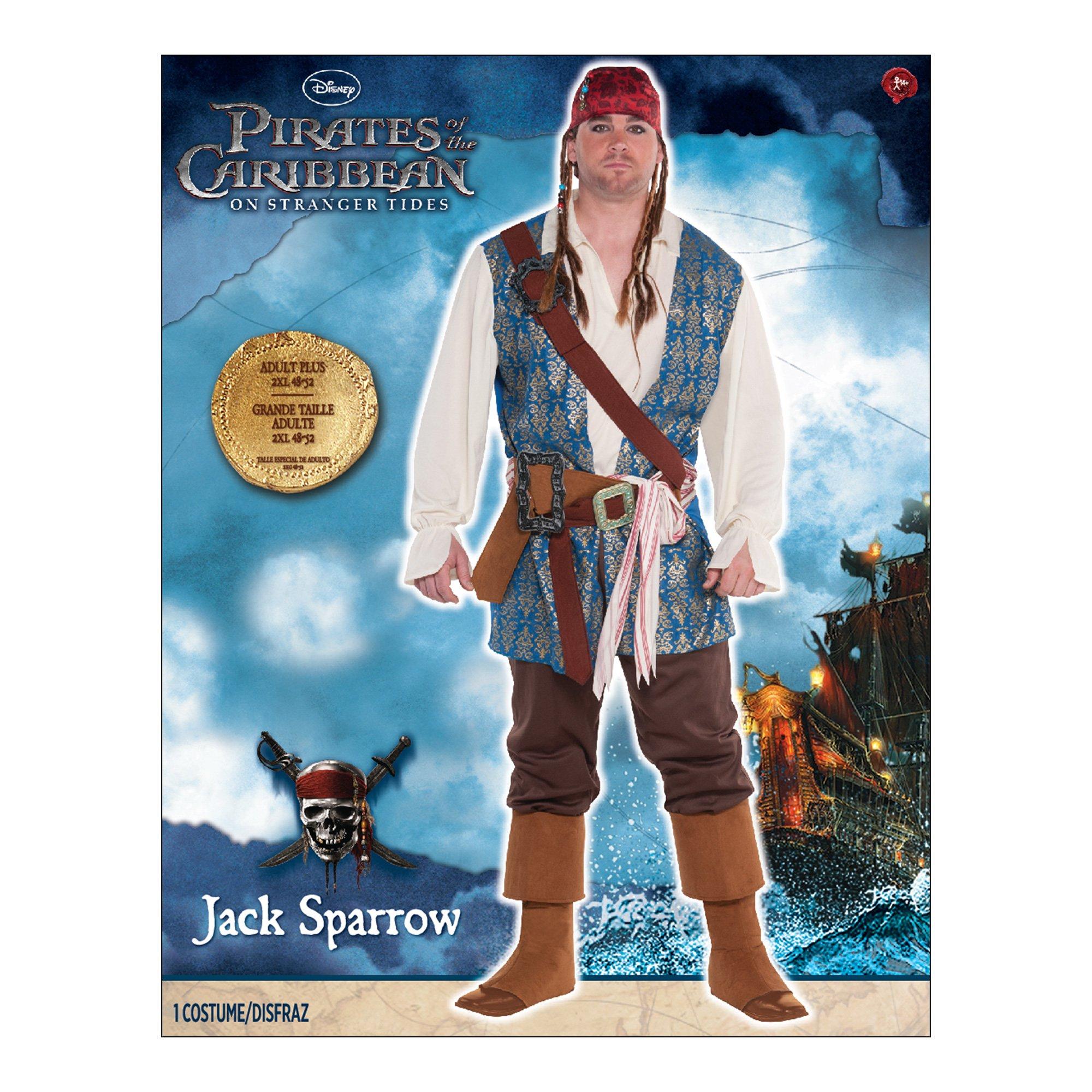 Adult Jack Sparrow Pirate Costume Plus Size