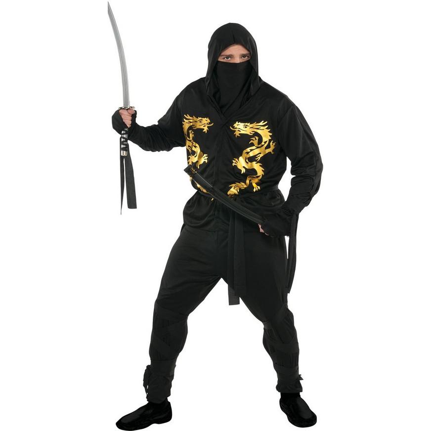 Adult Black Dragon Ninja Costume Plus Size