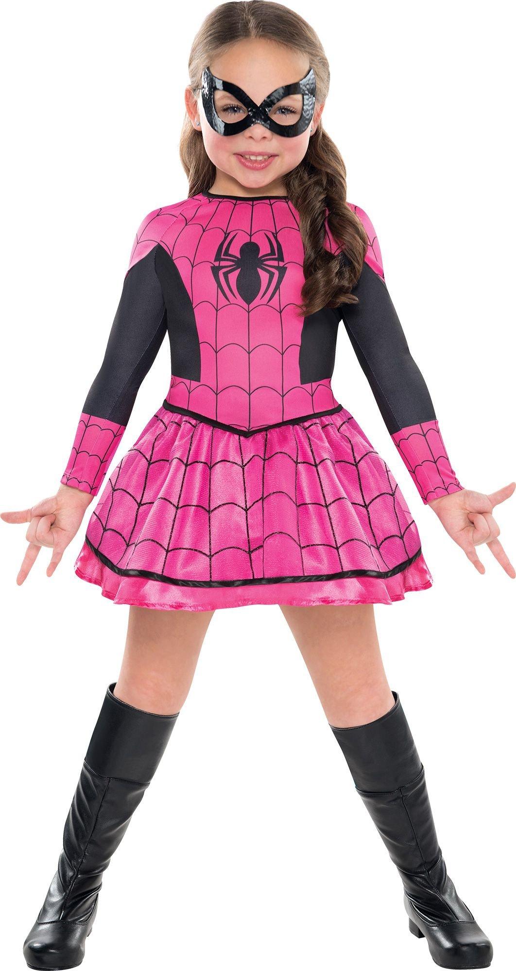 Pink Spider-Girl Costume for Toddlers & Kids, costume spider - okgo.net