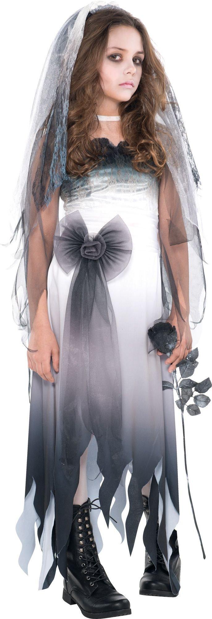 Womens Ladies Black Graveyard Corpse Bride Halloween Costume sizes