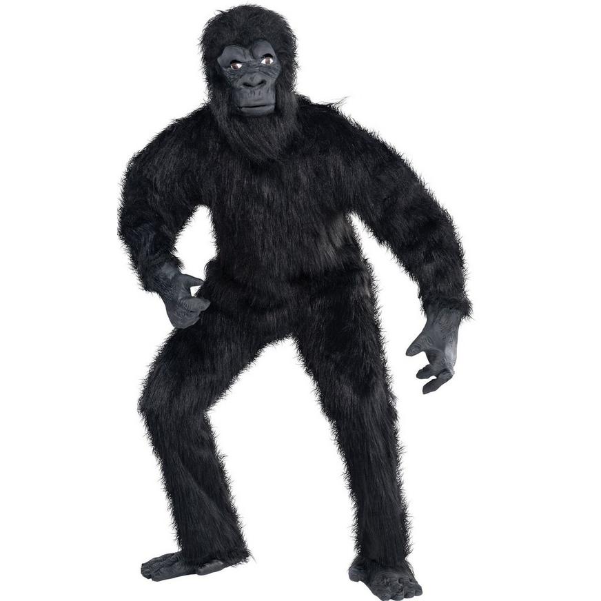 Adult Rubber Latex Fur Overhead Gorilla Ape Mask Halloween Costume photo prop 