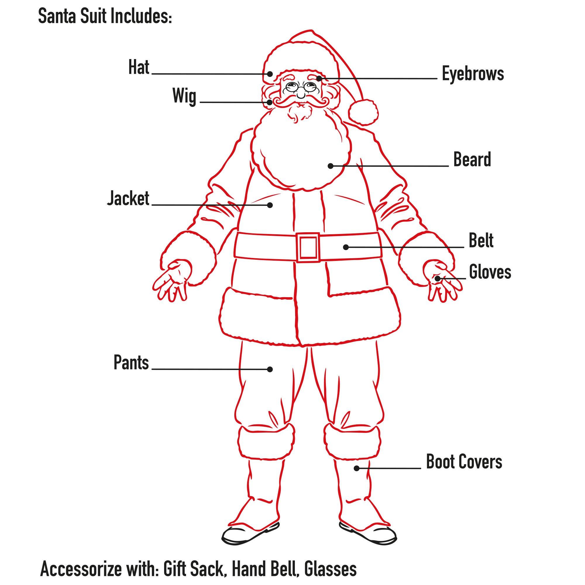 Adult Royal Santa Suit, 12pc