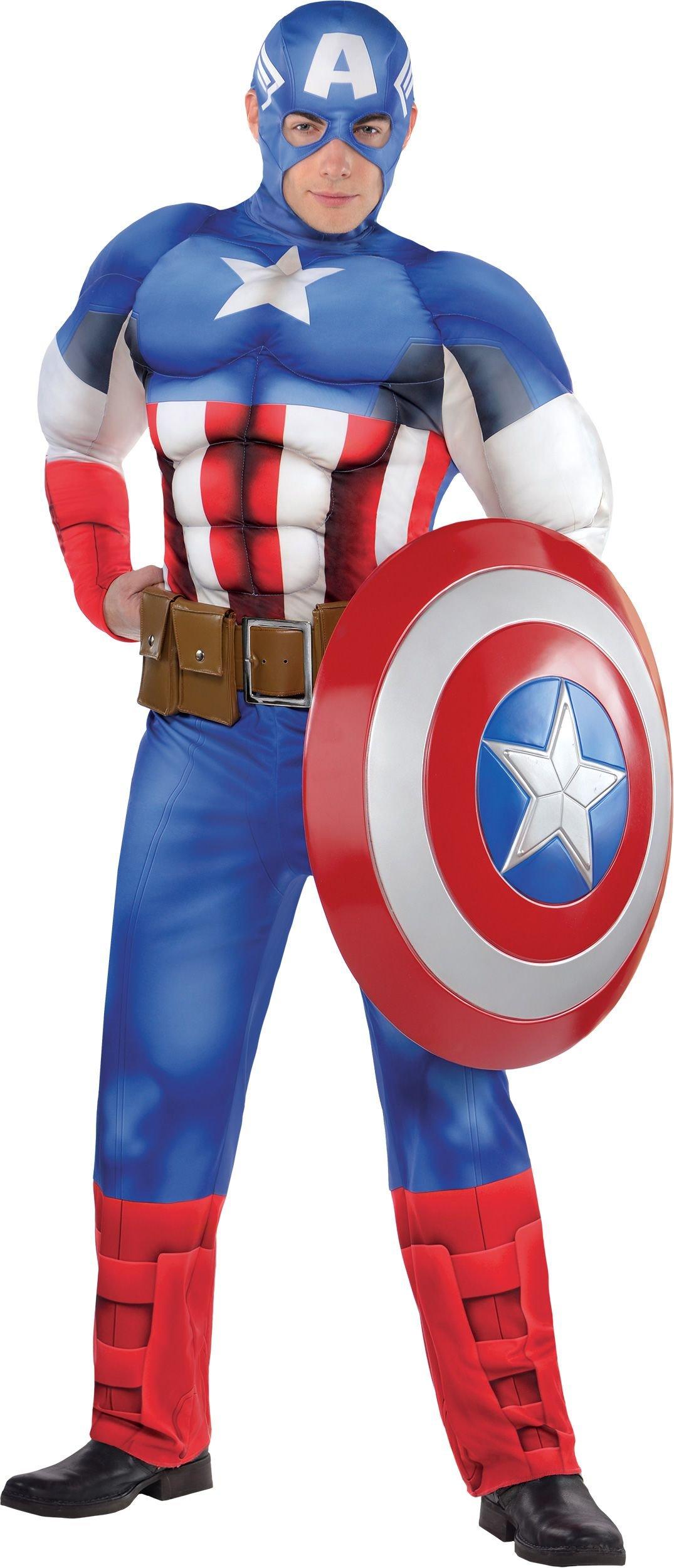 Adult Captain America Muscle Costume Classic