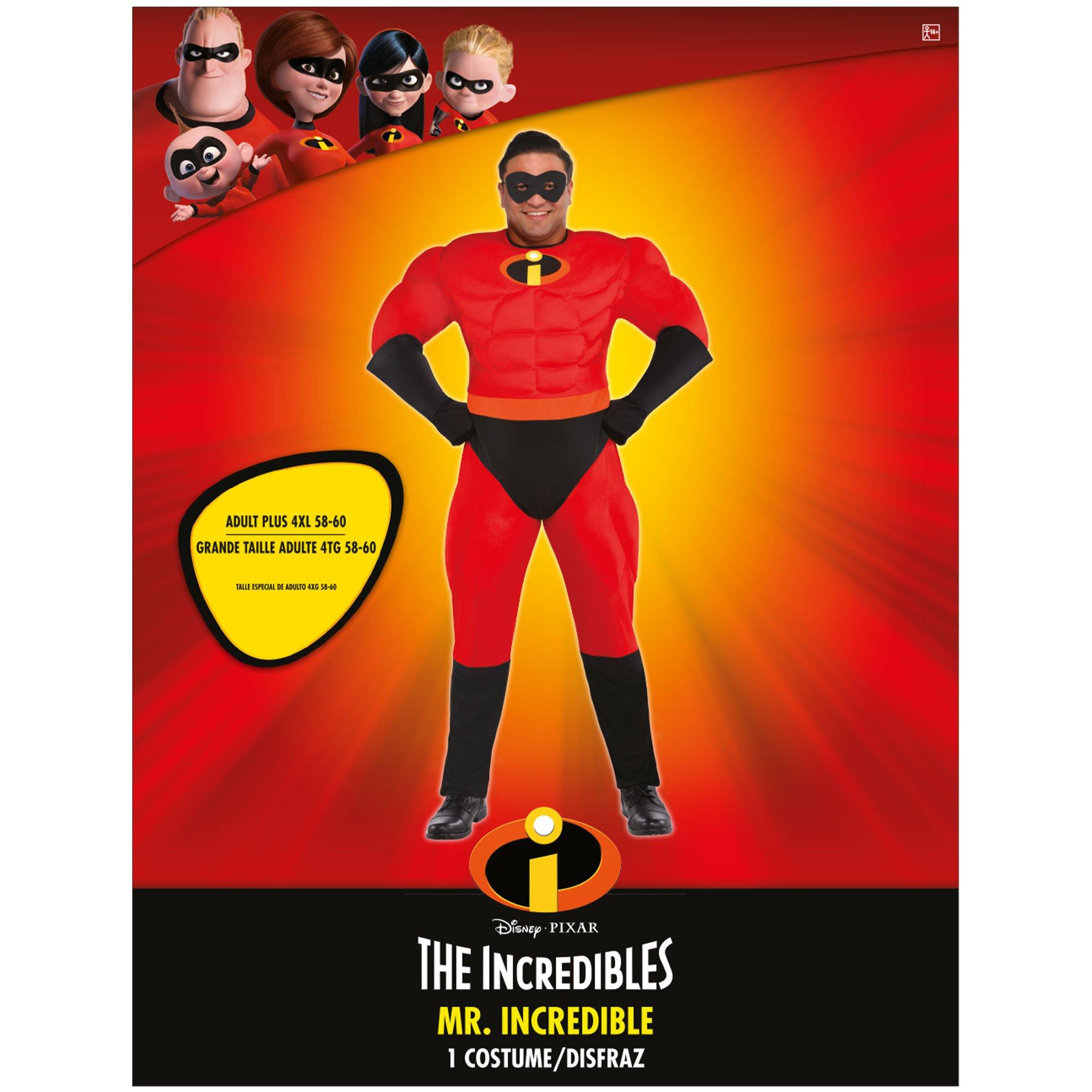 Mens Disney Incredibles Mr Incredible Muscle Costume