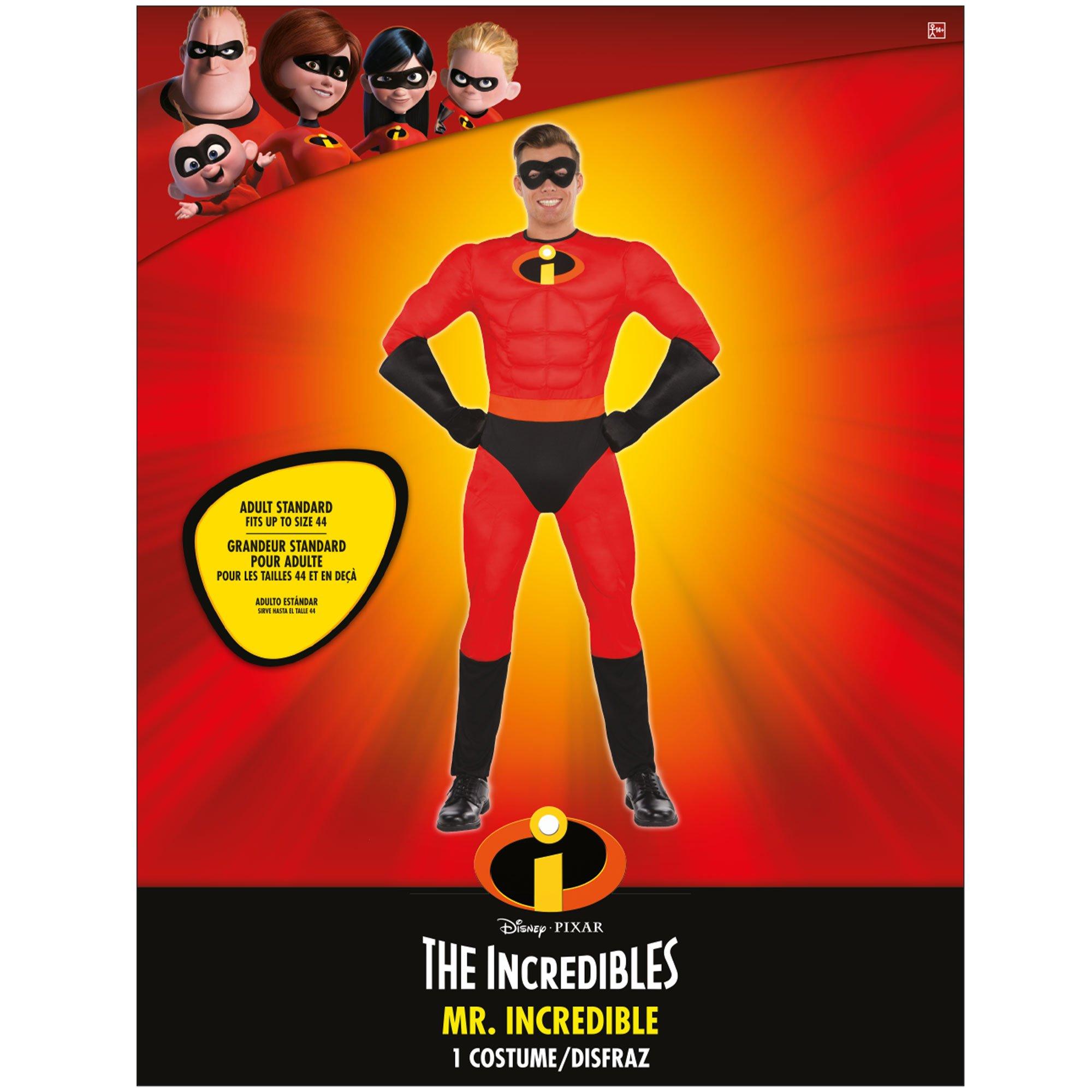 Mens Disney Incredibles Mr Incredible Muscle Costume