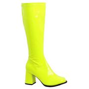 Adult Neon Yellow Go-Go Boots