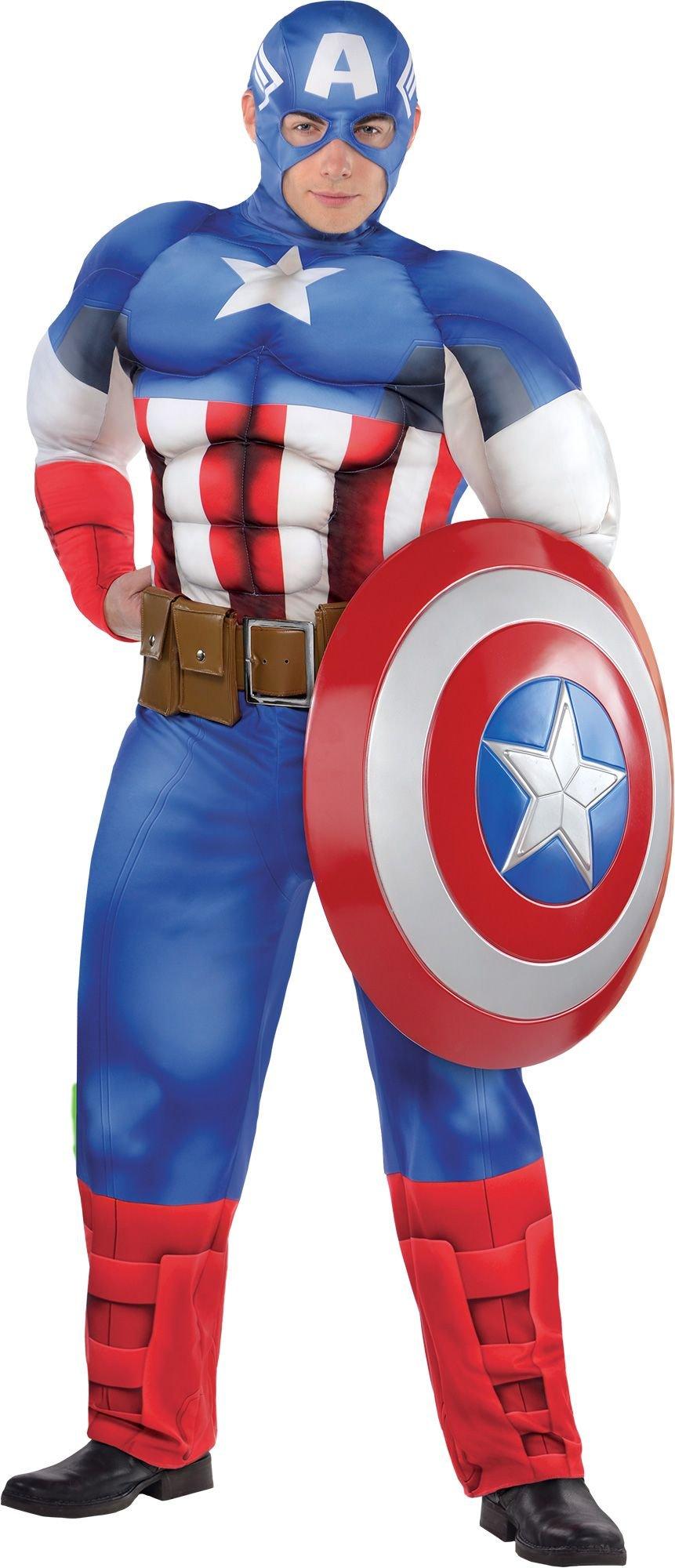 Adult Captain America Muscle Costume Plus Size Party City