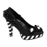 Black & White Platform High Heel Shoes - Day of the Dead