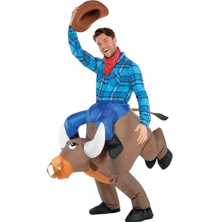 Adult Inflatable Bull Ride-On Costume | Party City