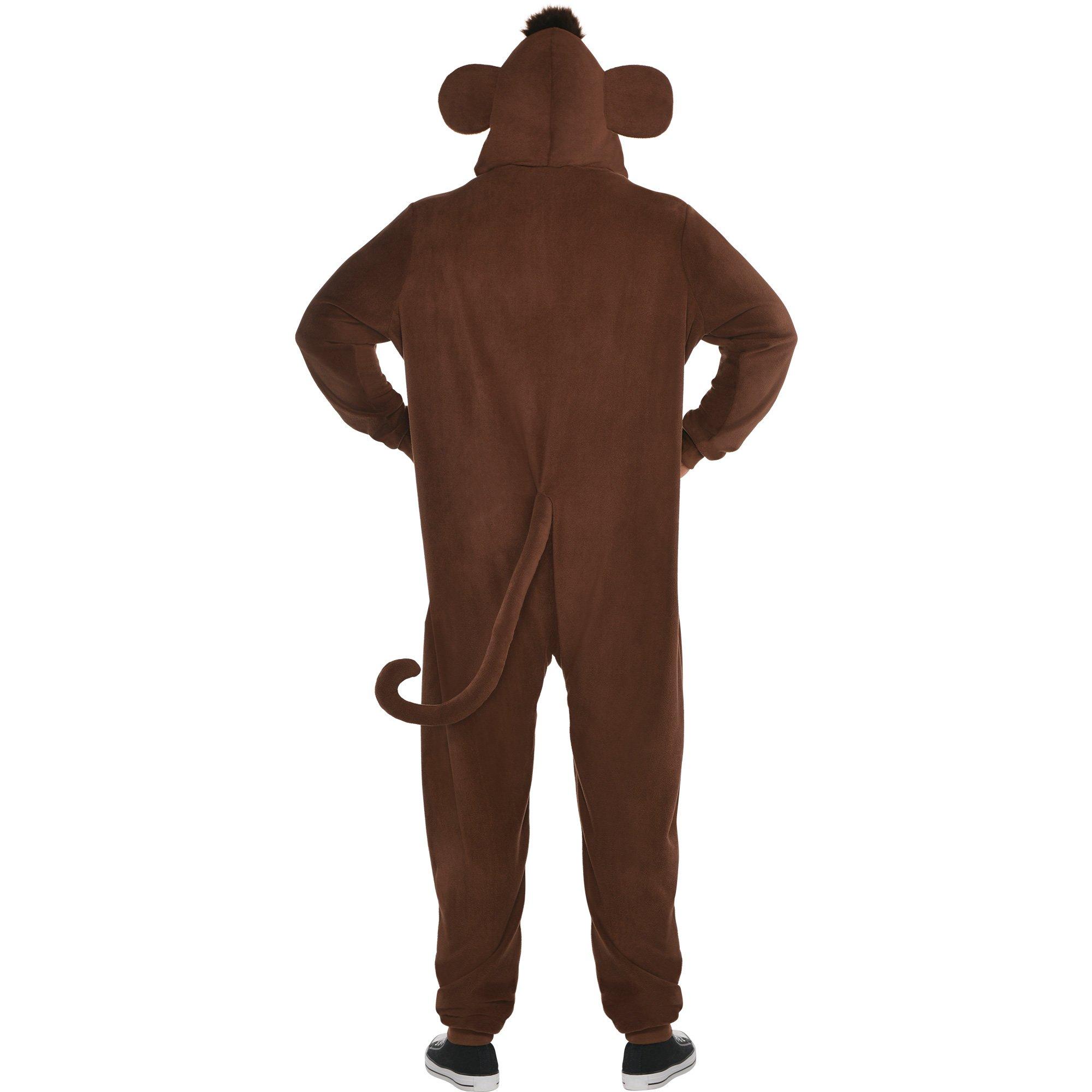 Adult Zipster Monkey One Piece Costume Plus Size
