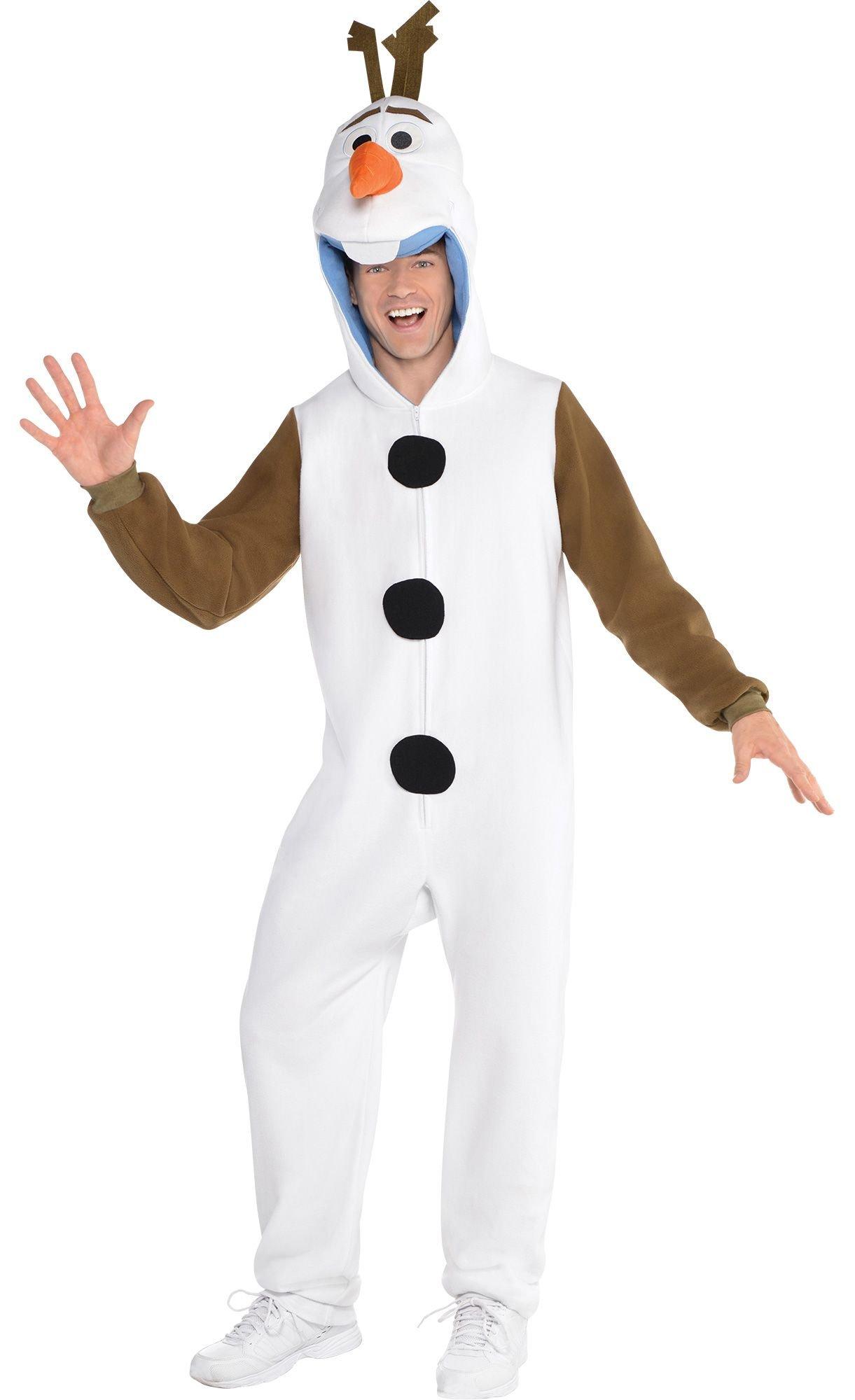 Adult Zipster Olaf One Piece Costume - Frozen