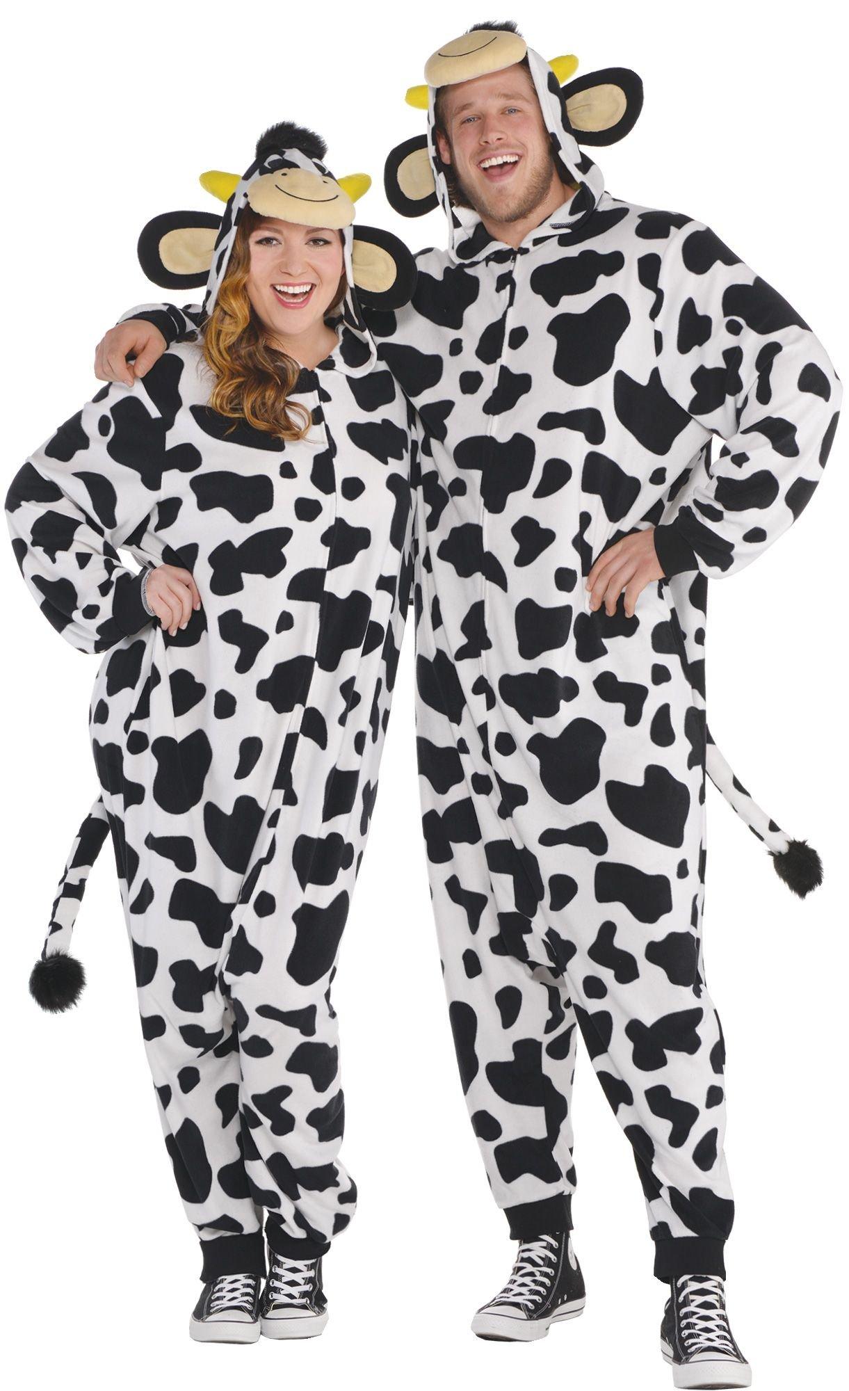 Adult Zipster Cow One Piece Costume Plus Size