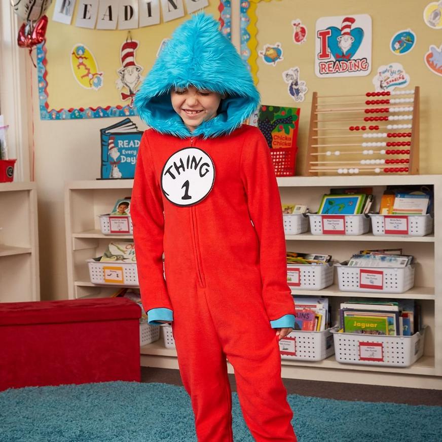 Dr Thing 1 Costume-Large Seuss Childs Costume And Wig 