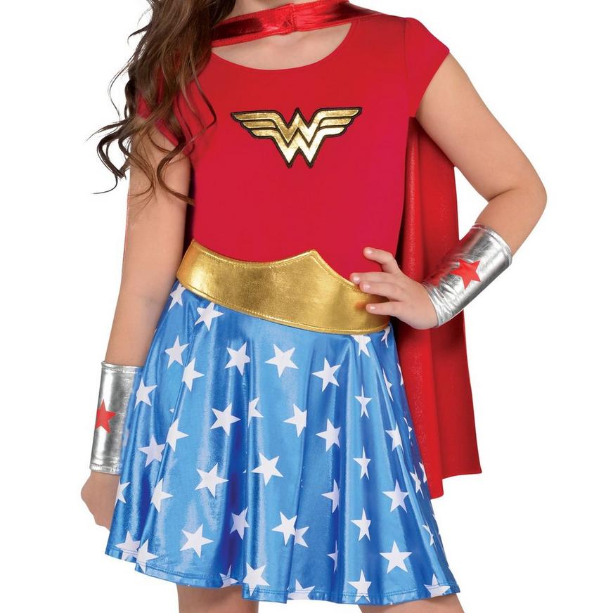 Childrens Wonder Woman Costume Girls Deluxe Superhero Book Day Week 